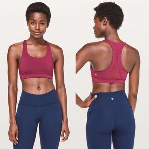lululemon invigorate bra | ruby wine | 8